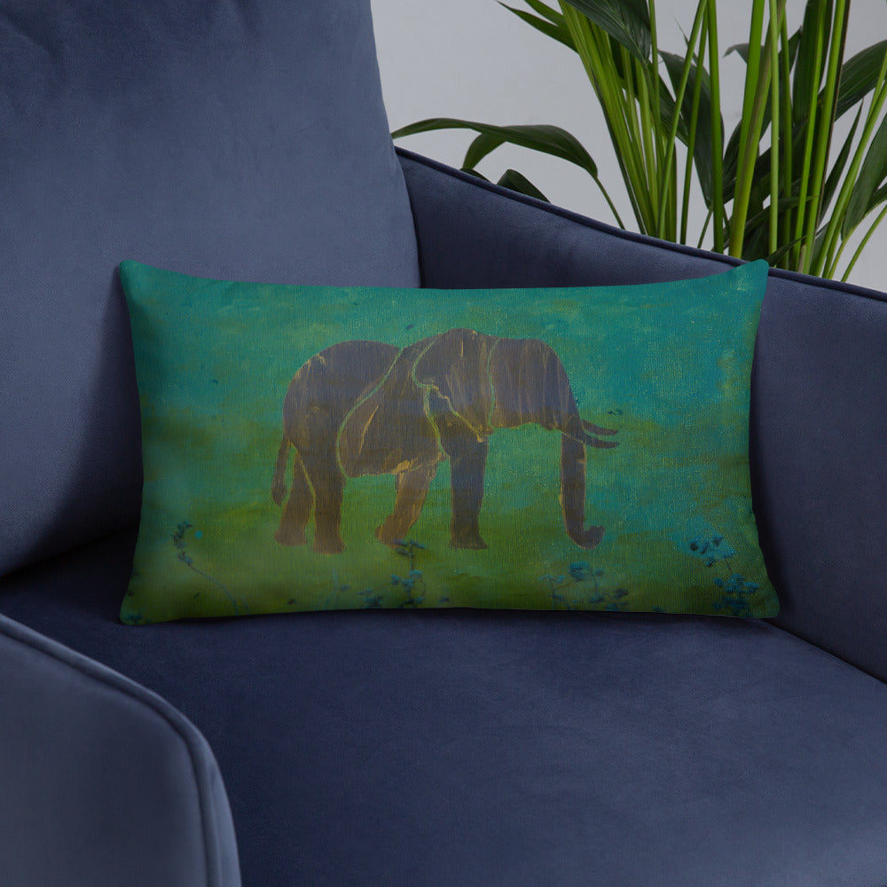 Bluegreen Elephant Basic Pillow