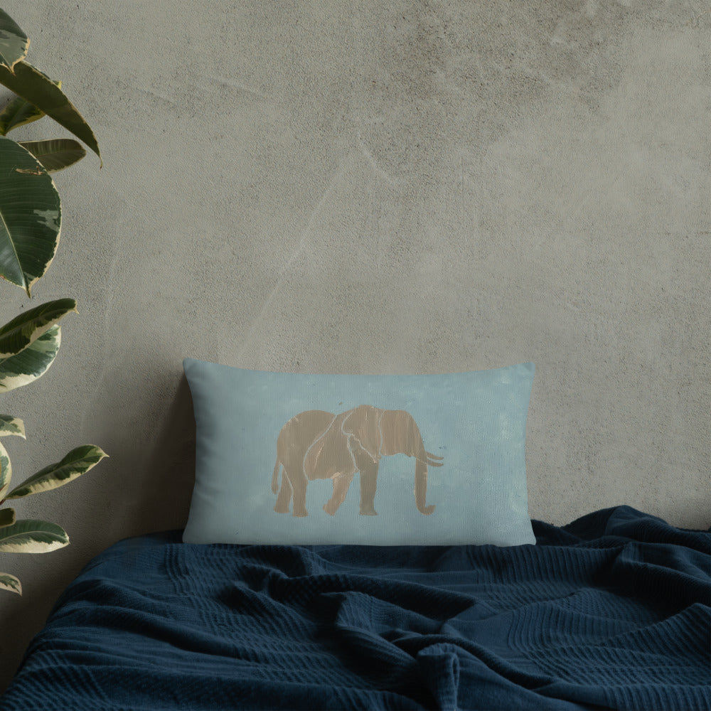 Blue Elephant Basic Pillow