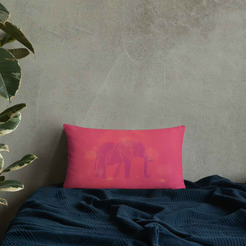 Pink Elephant Basic Pillow