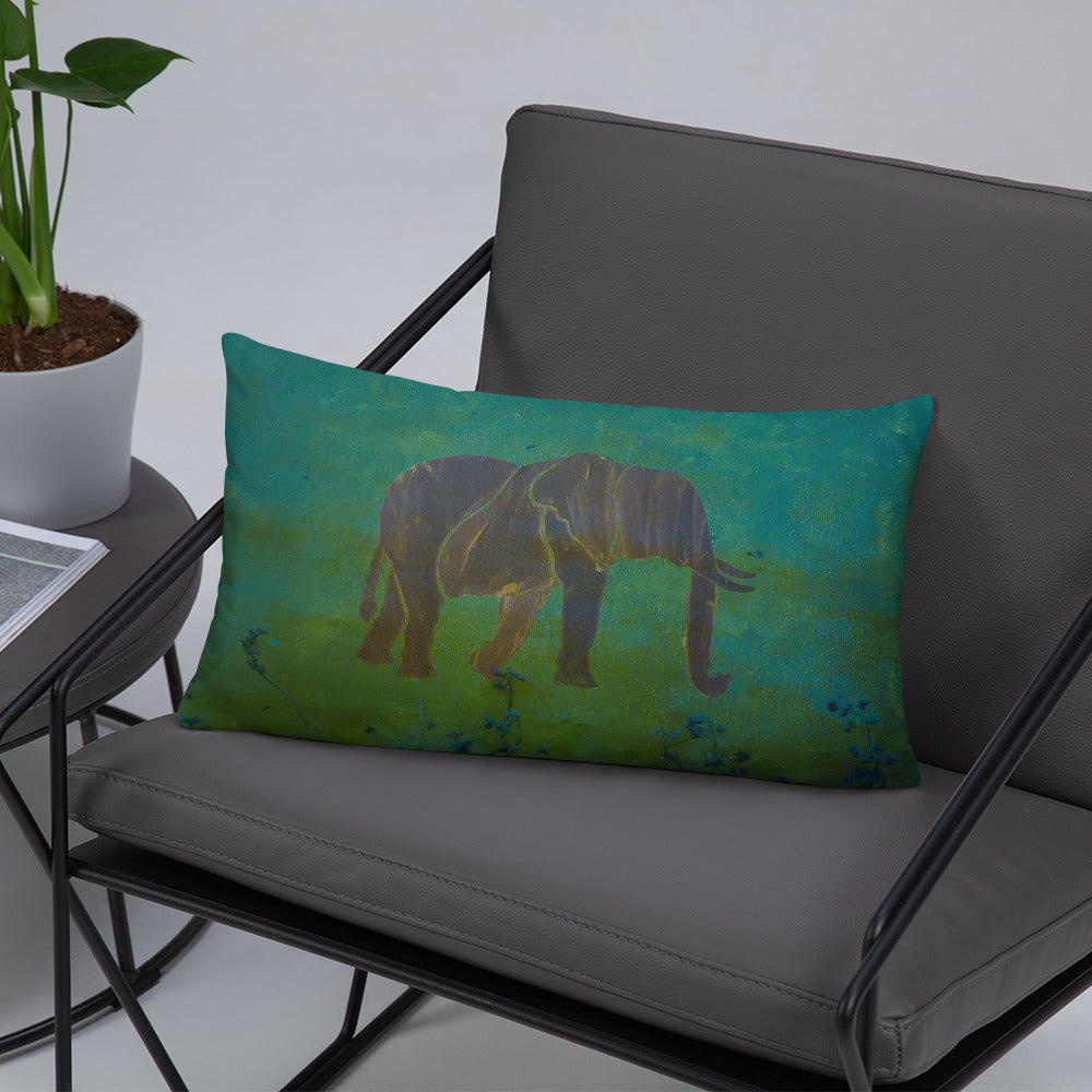 Bluegreen Elephant Basic Pillow