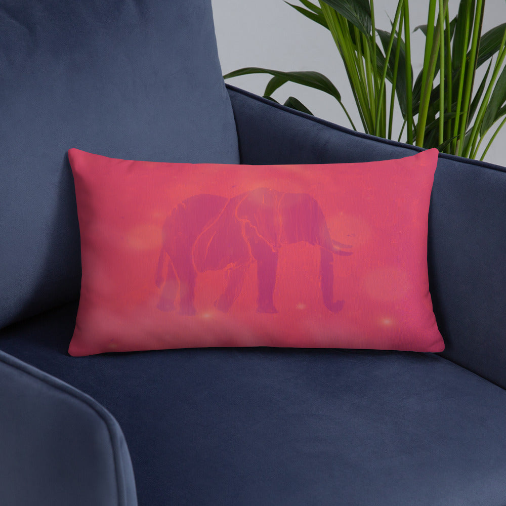 Pink Elephant Basic Pillow