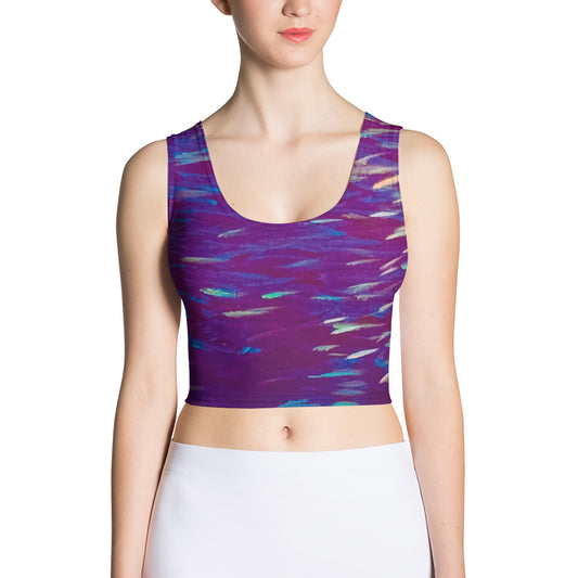 Fish Multicolor purple Crop Top