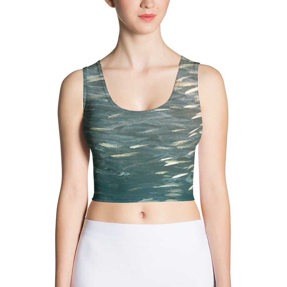 Fish green Crop Top