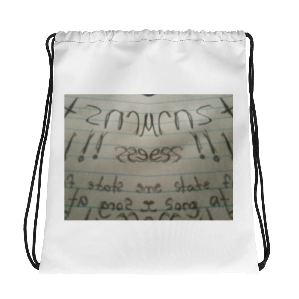 Pencil Mirror Drawstring bag