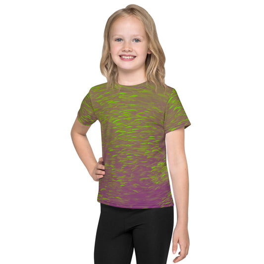 Fish Neon Yellow Kids crew neck t-shirt