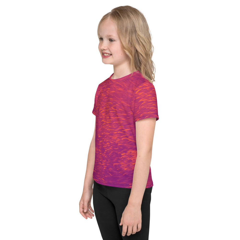 Fish Pink Kids crew neck t-shirt