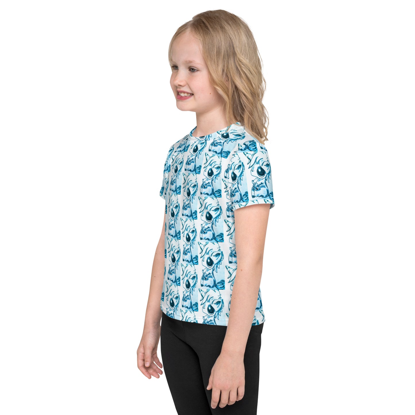 Baby Unicorn Pattern Kids crew neck t-shirt by LH