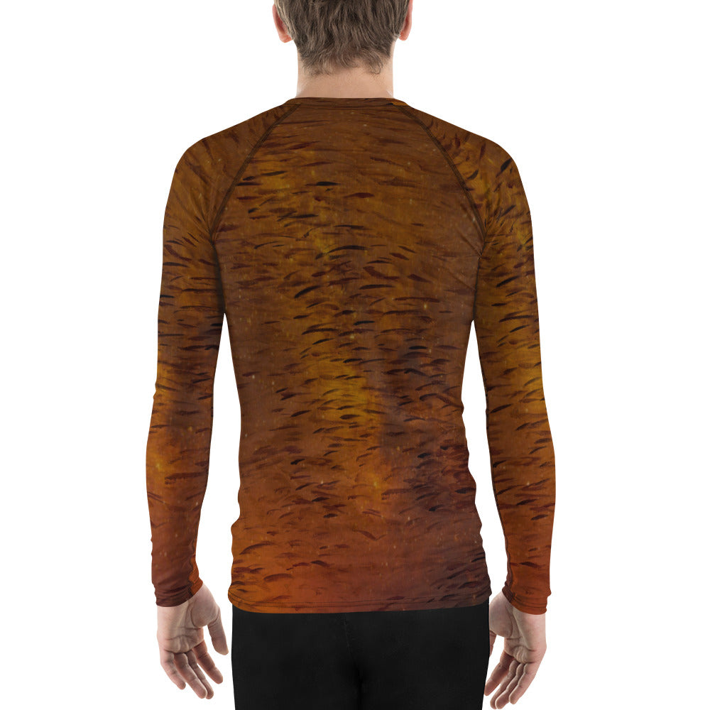 Fish brown Men's Rash Guard