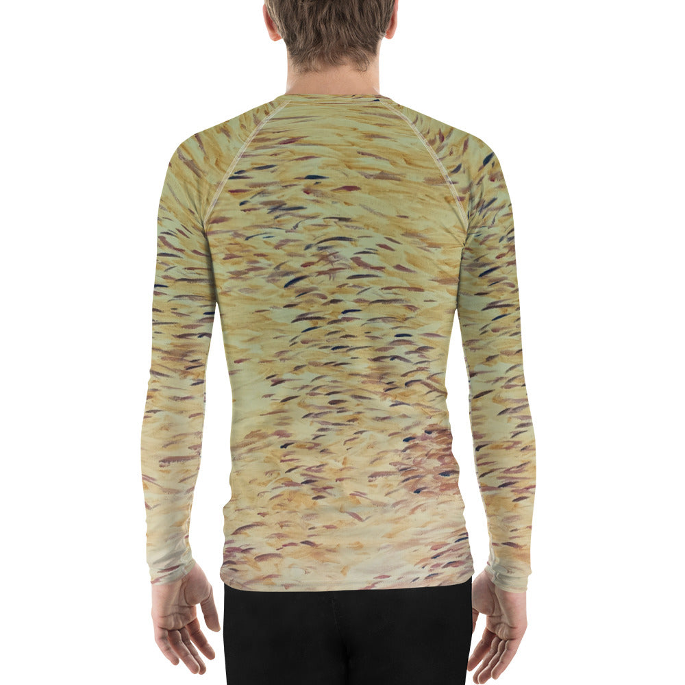 Fish yellow Men's Rash Guard