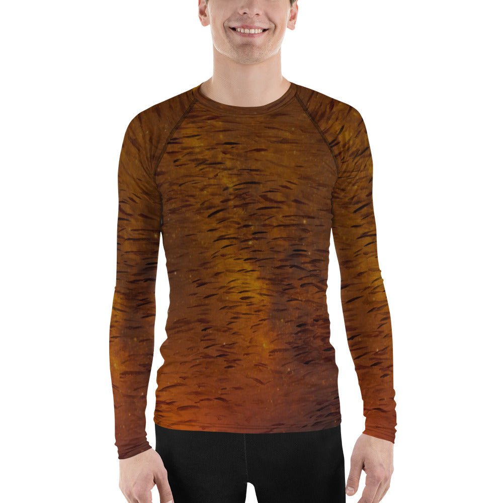 Fish brown Men's Rash Guard