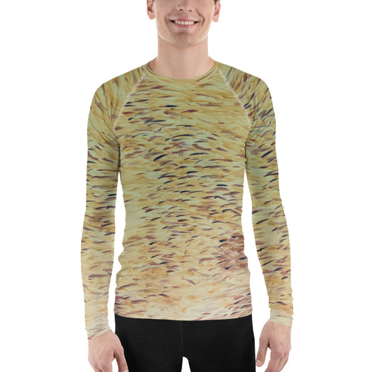 Fish yellow Men's Rash Guard