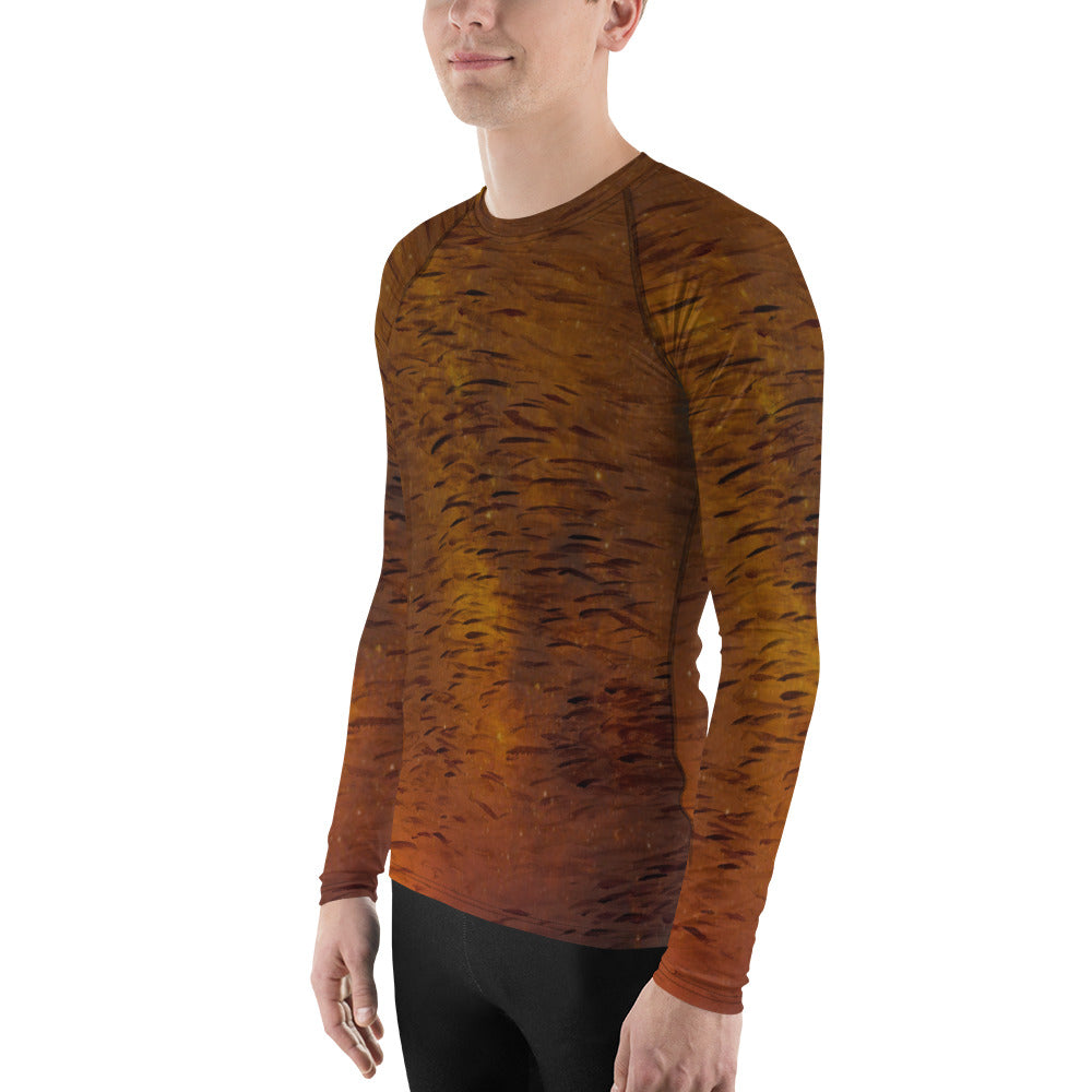 Fish brown Men's Rash Guard