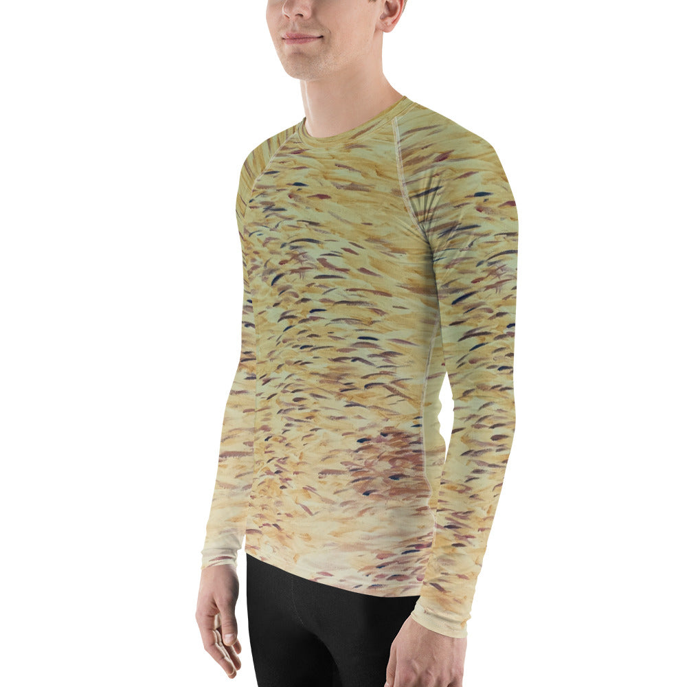 Fish yellow Men's Rash Guard