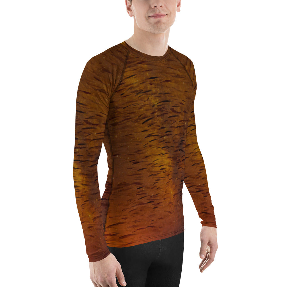 Fish brown Men's Rash Guard