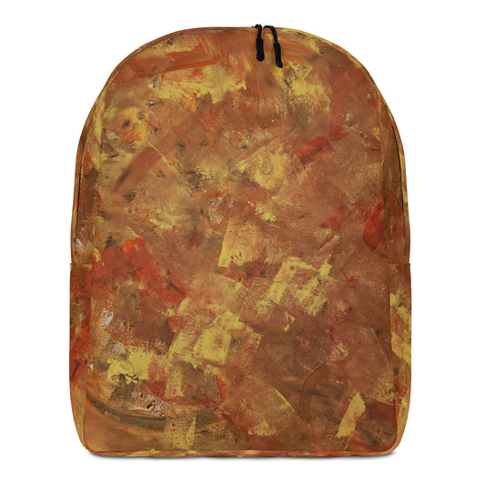 Brown and Orange Art Original Minimalist Backpack