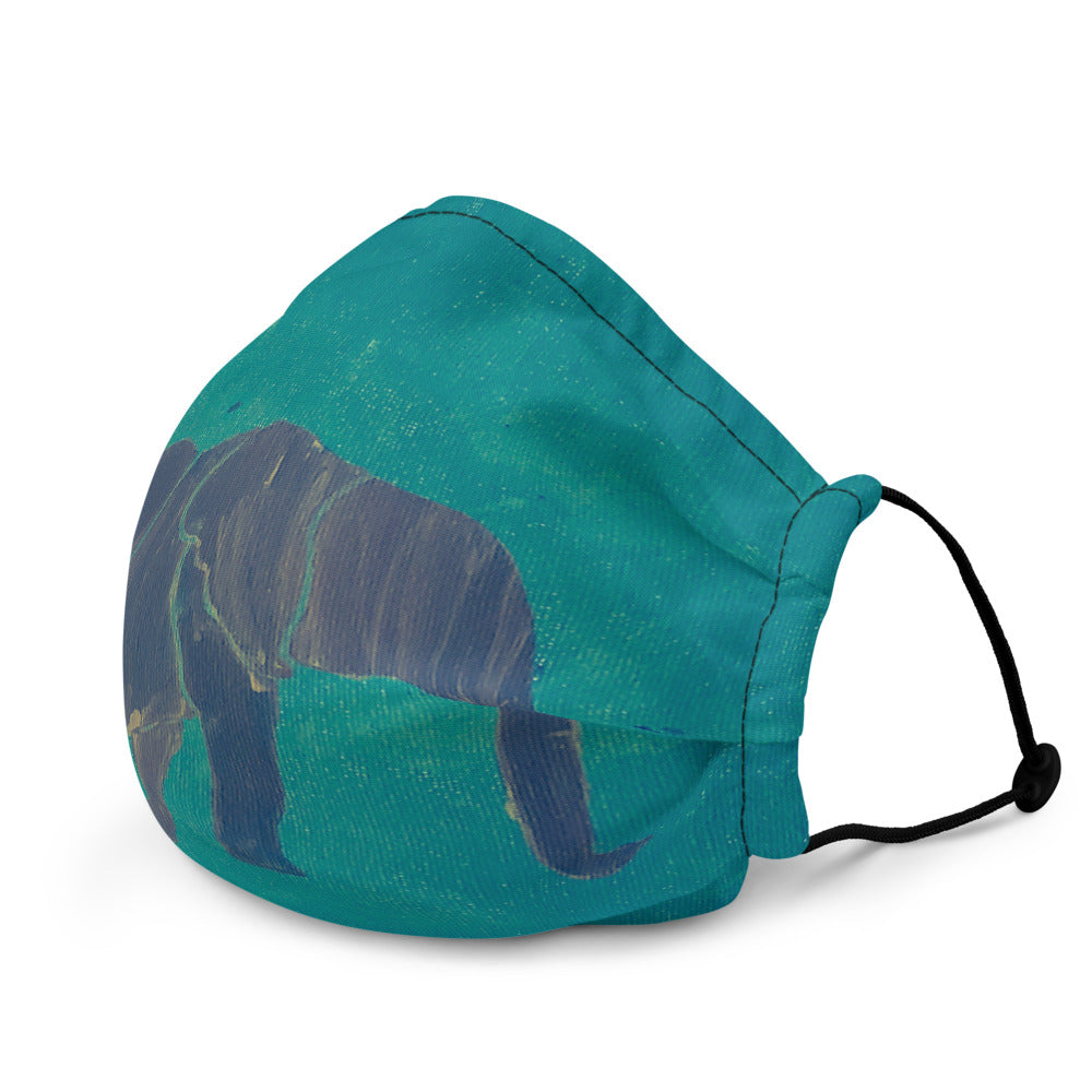 Teal Elephant Premium face mask