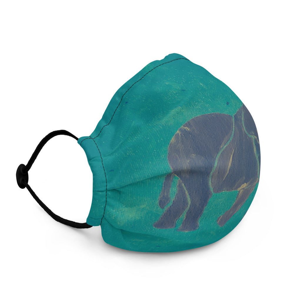 Teal Elephant Premium face mask