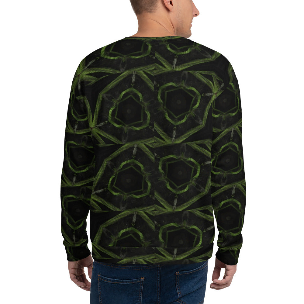 Green & Black Design Unisex Sweatshirt