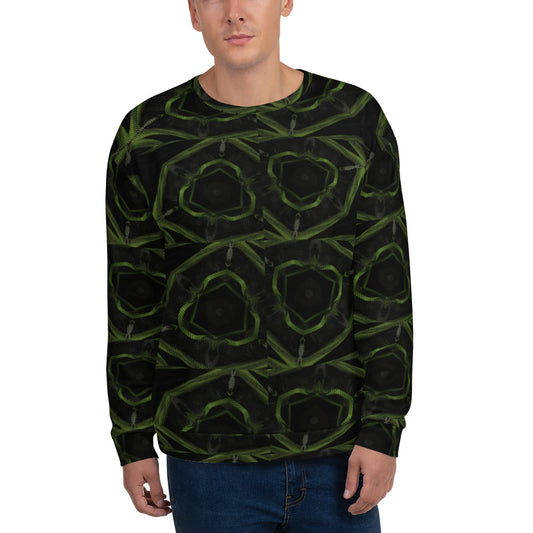 Green & Black Design Unisex Sweatshirt