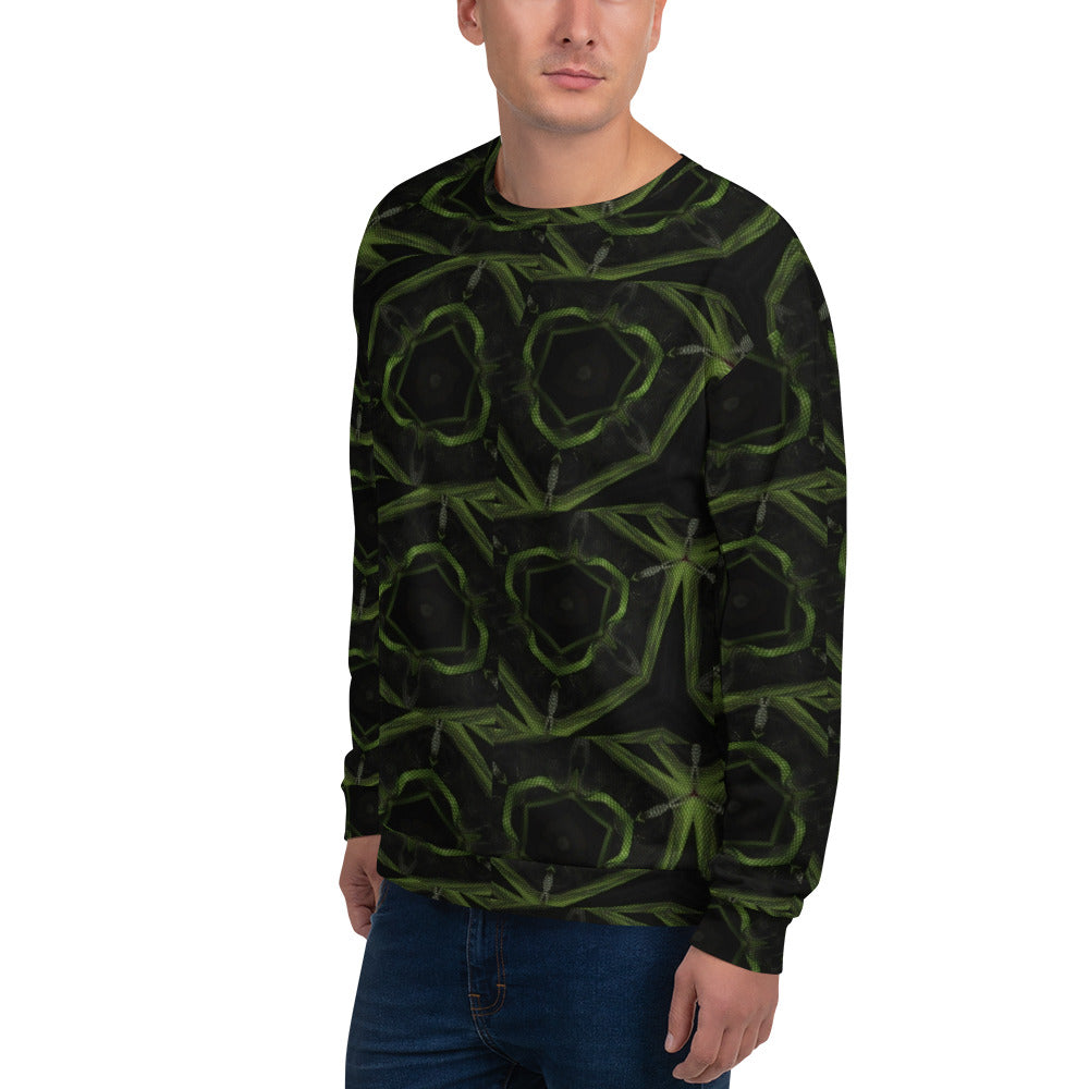 Green & Black Design Unisex Sweatshirt