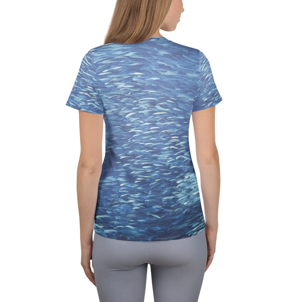 Fish Ocean Women's Athletic T-shirt