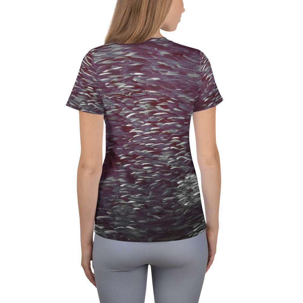 Fish Dark Women's Athletic T-shirt