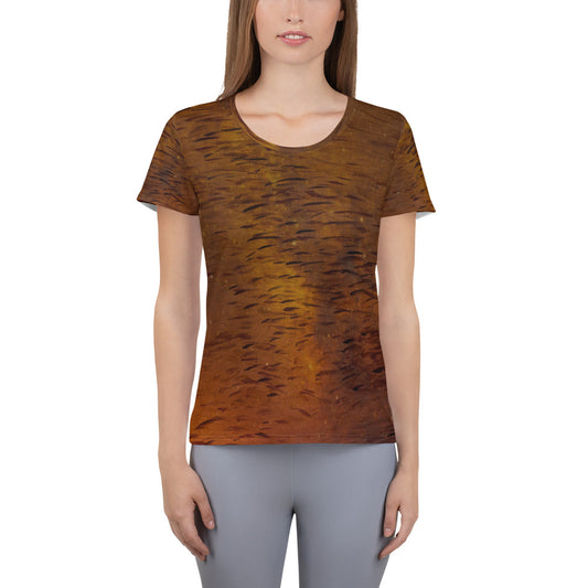 Fish Brown Women's Athletic T-shirt