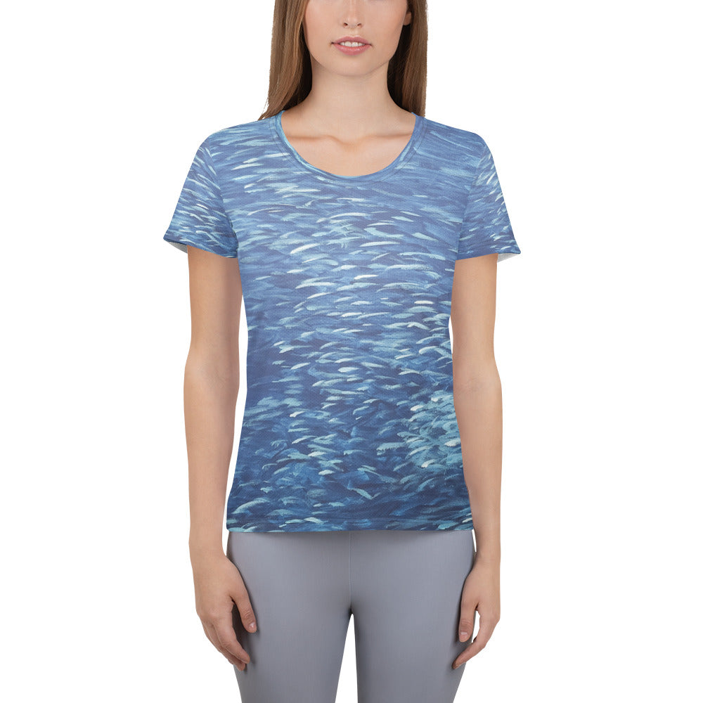 Fish Ocean Women's Athletic T-shirt