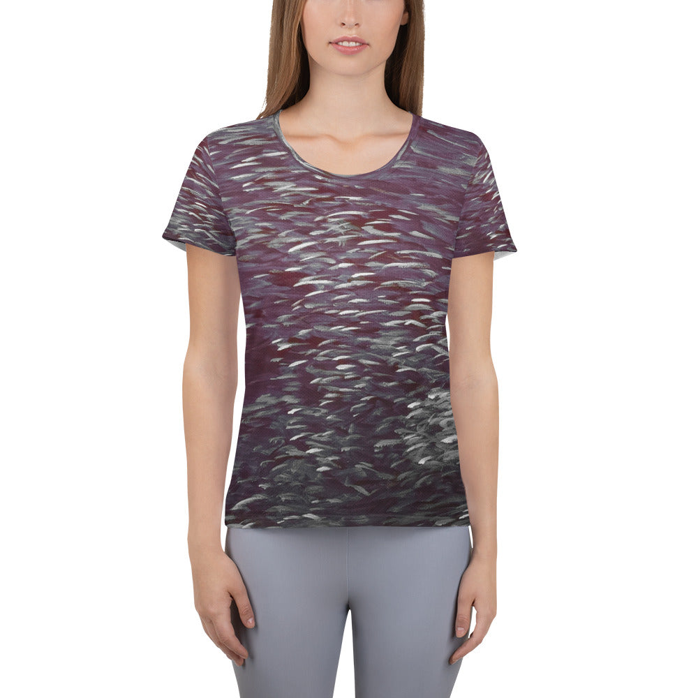 Fish Dark Women's Athletic T-shirt