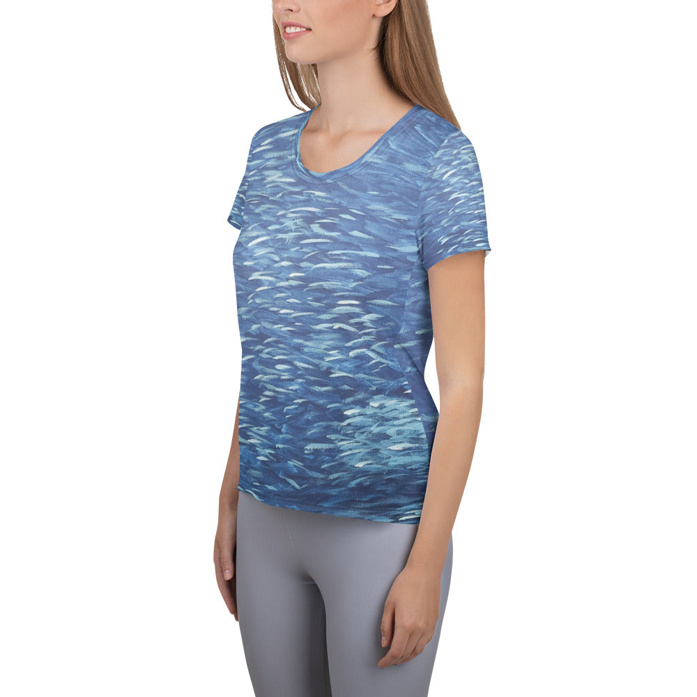 Fish Ocean Women's Athletic T-shirt