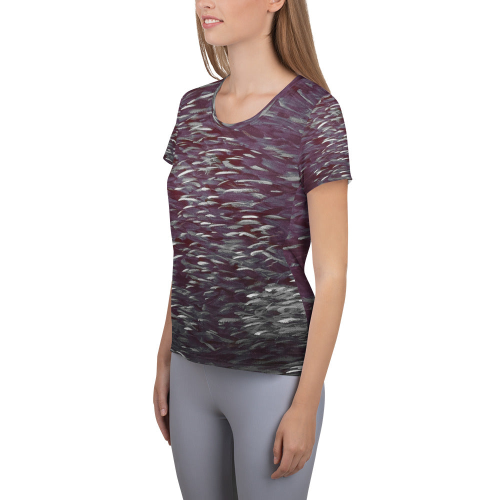 Fish Dark Women's Athletic T-shirt