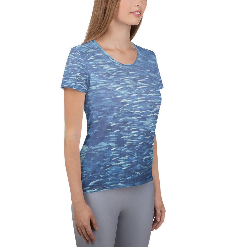 Fish Ocean Women's Athletic T-shirt