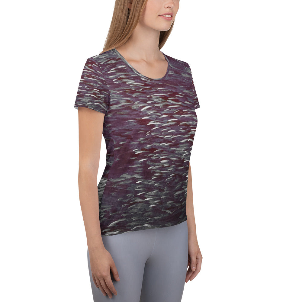 Fish Dark Women's Athletic T-shirt