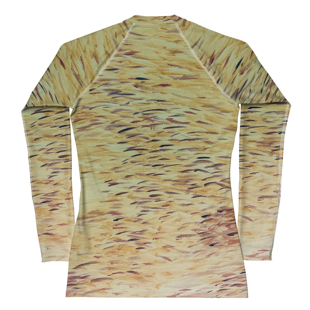 Fish yellow Women's Rash Guard