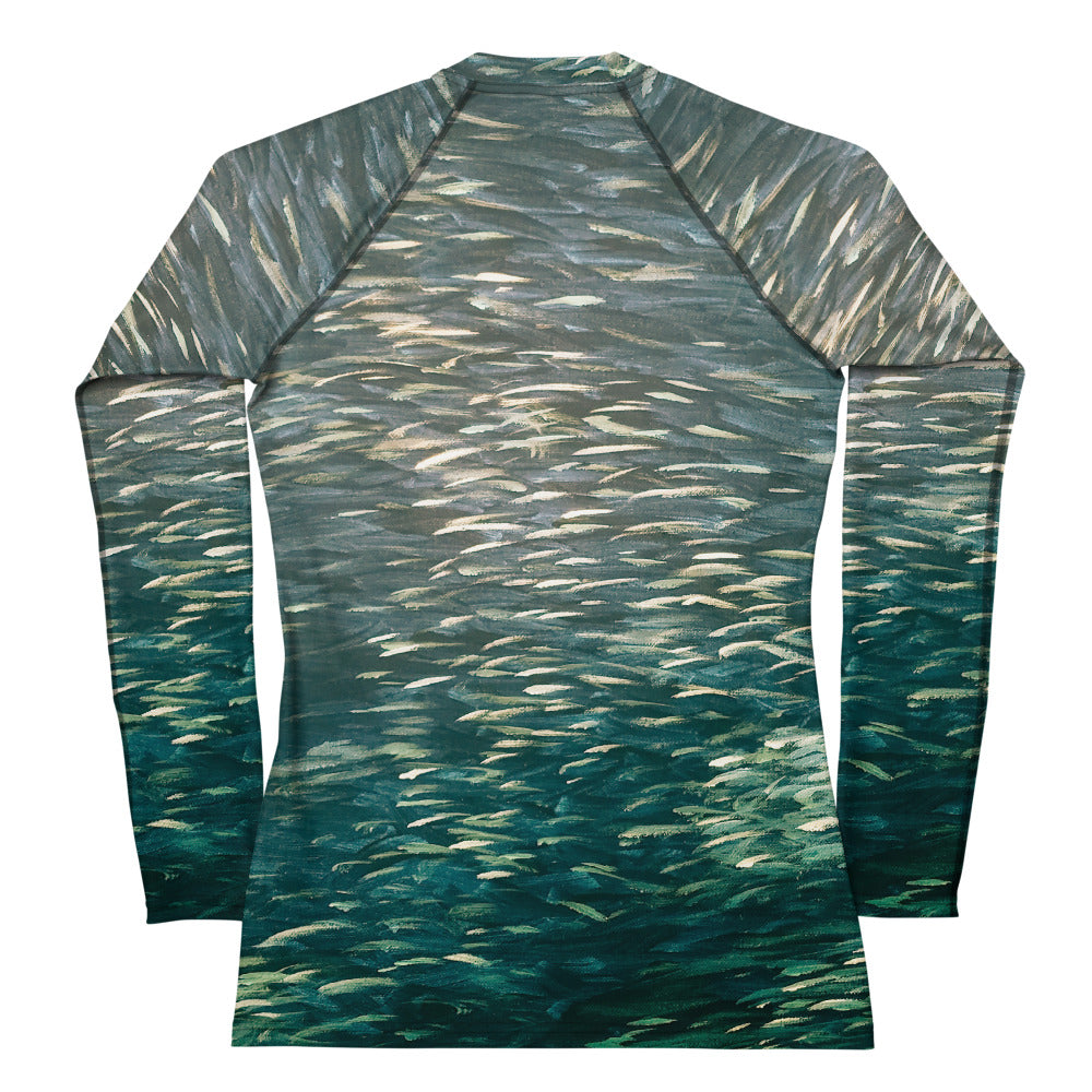 Fish Green Women's Rash Guard