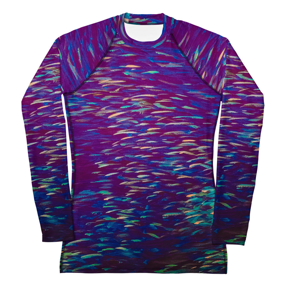 Fish Multicolor purple Women's Rash Guard