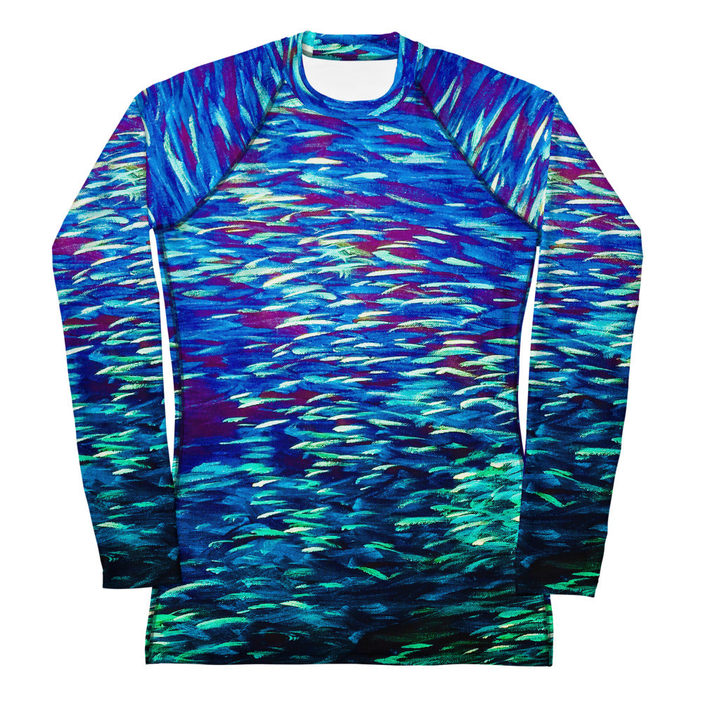 Fish Multicolor blue Women's Rash Guard