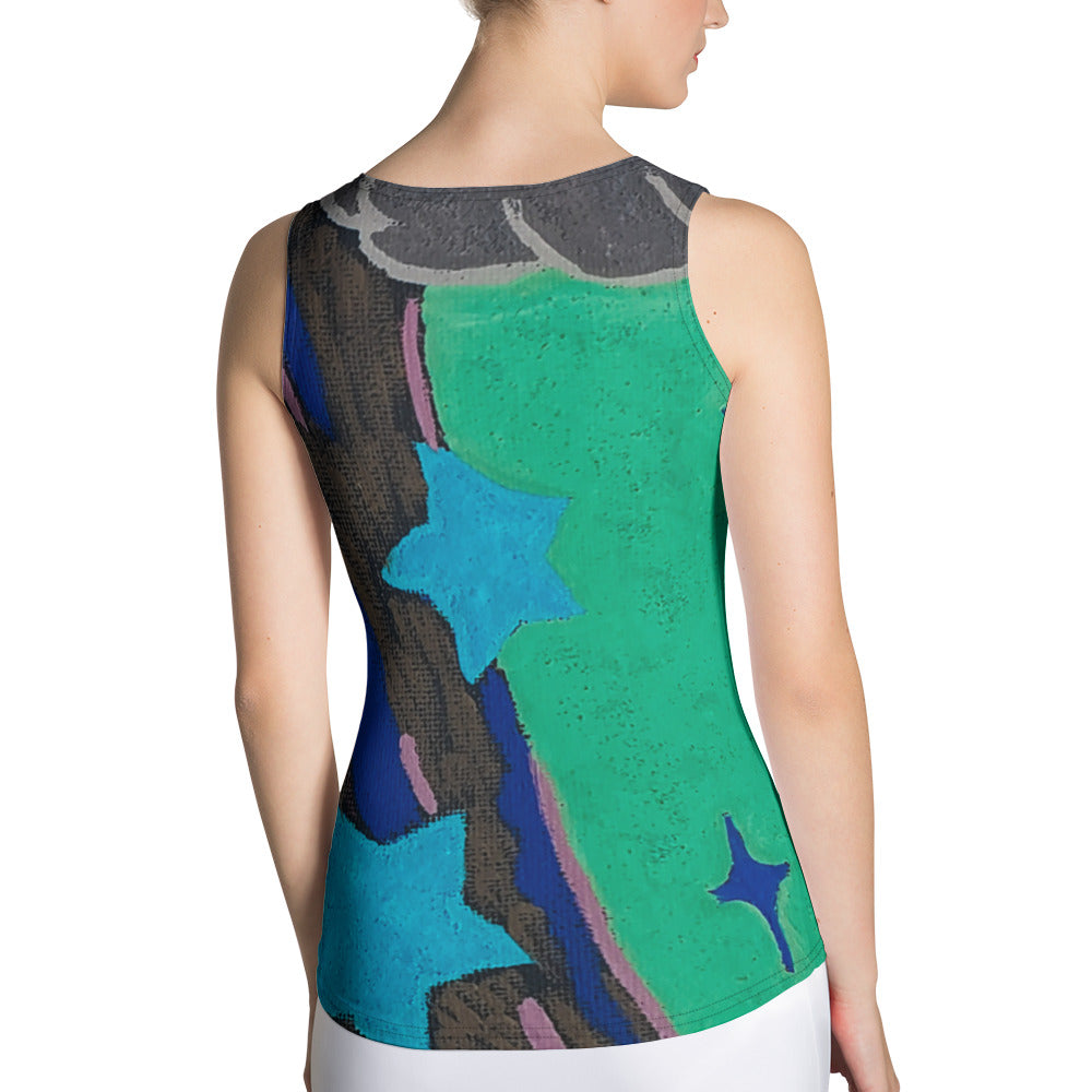 Starberst Dark Sublimation Cut & Sew Tank Top