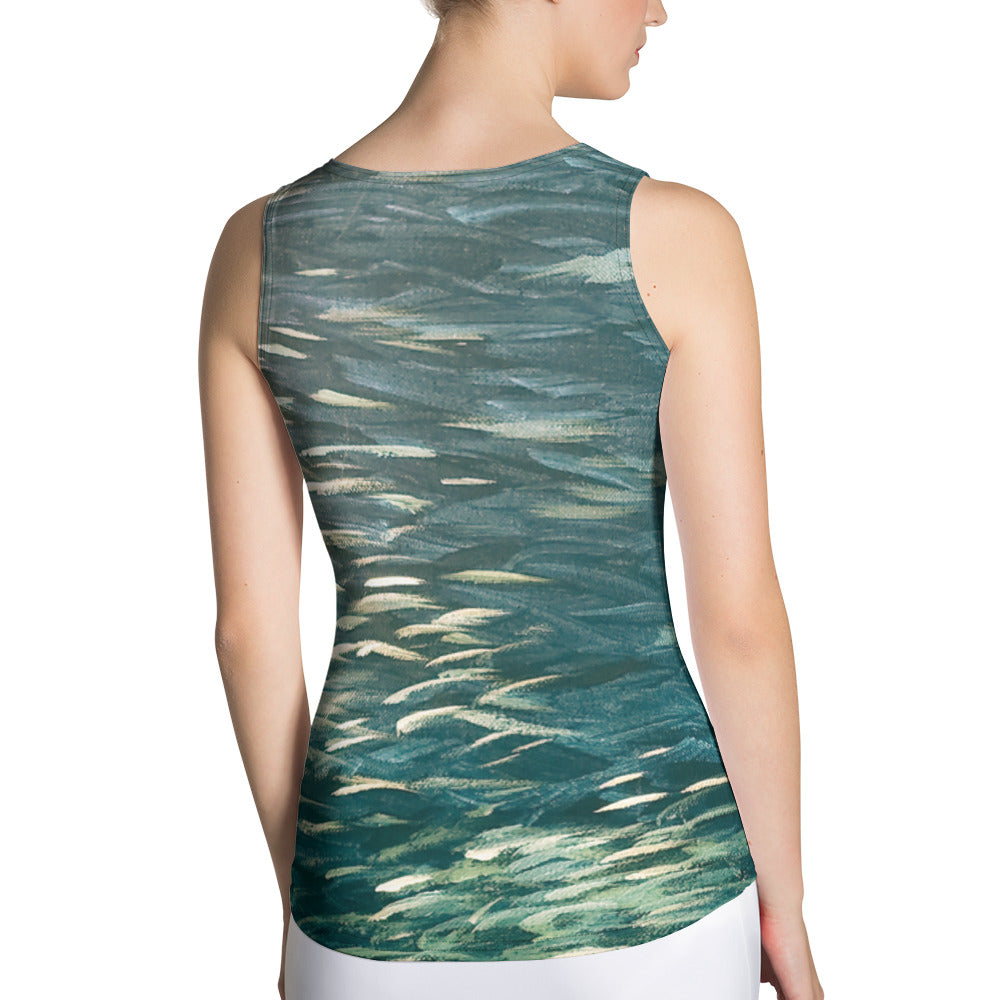 Fish green Sublimation Cut & Sew Tank Top