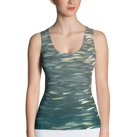 Fish green Sublimation Cut & Sew Tank Top