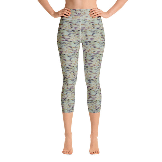 Fish Cream Yoga Capri Leggings