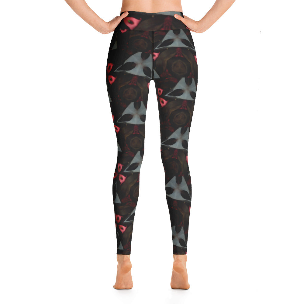 Pink & Black Pattern Yoga Leggings