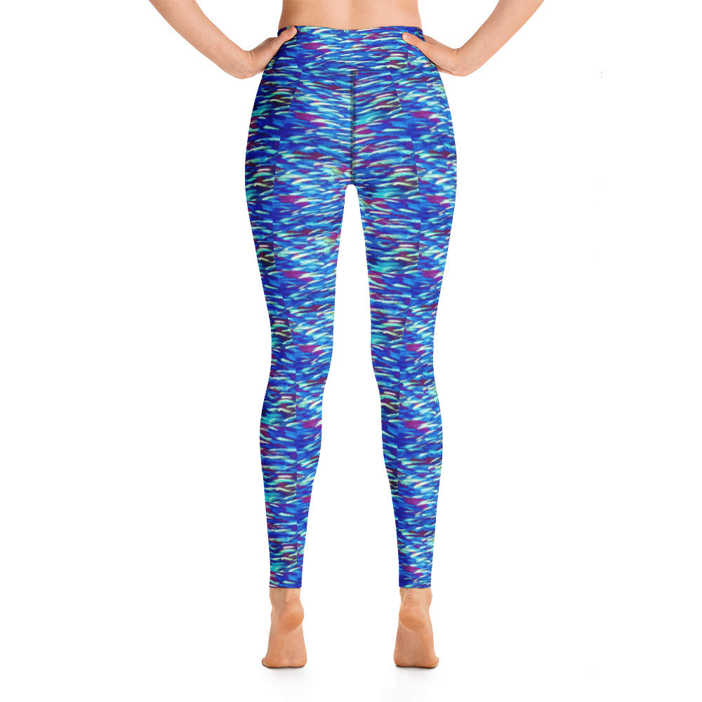 Fish Multicolor Blue Yoga Leggings