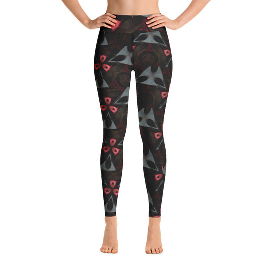 Pink & Black Pattern Yoga Leggings