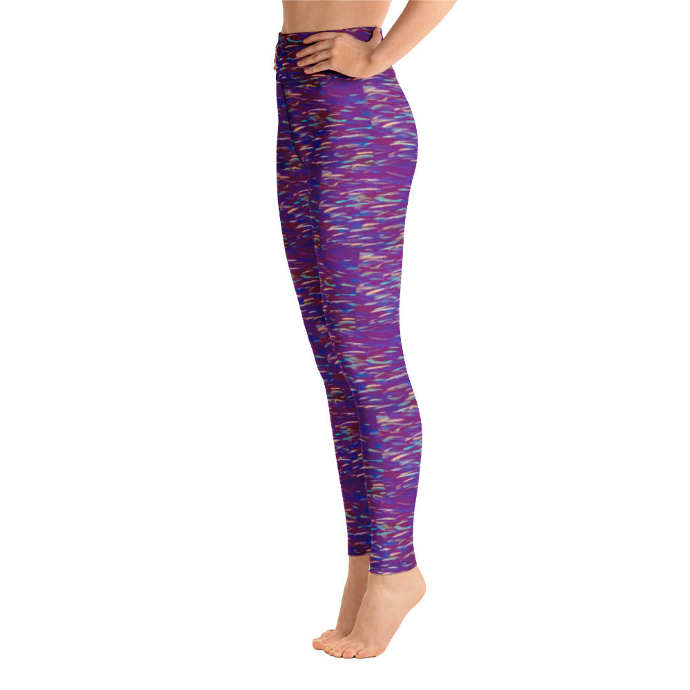 Fish Multicolor Purple Yoga Leggings