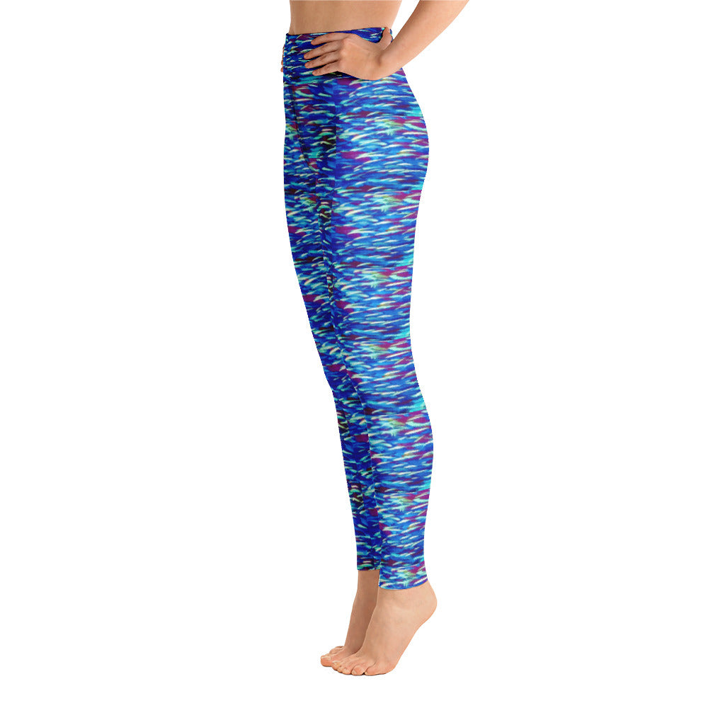 Fish Multicolor Blue Yoga Leggings