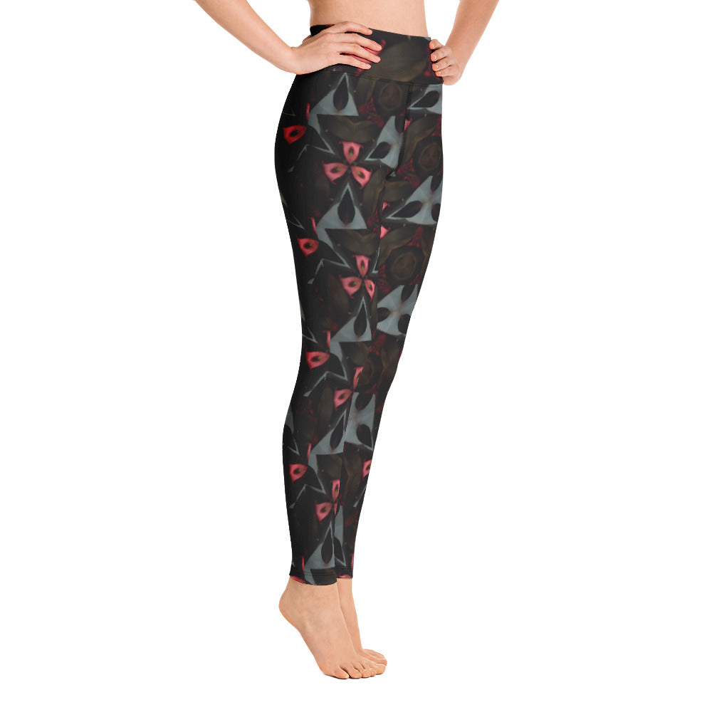 Pink & Black Pattern Yoga Leggings