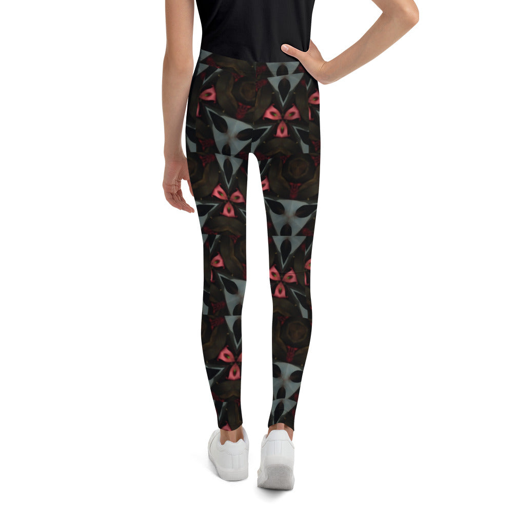 Pink & Black Pattern Youth Leggings