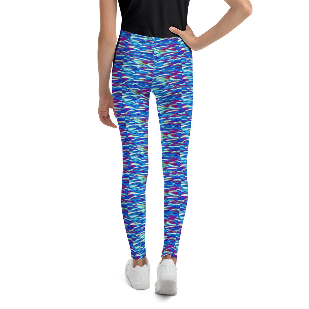 Fish Multicolor Blue Youth Leggings