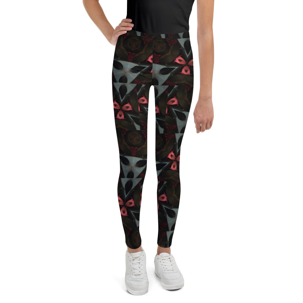 Pink & Black Pattern Youth Leggings